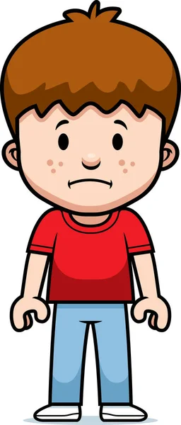 Cartoon Boy Sad — Stock Vector