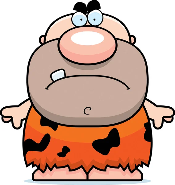 Cartoon Angry Caveman — Stock Vector