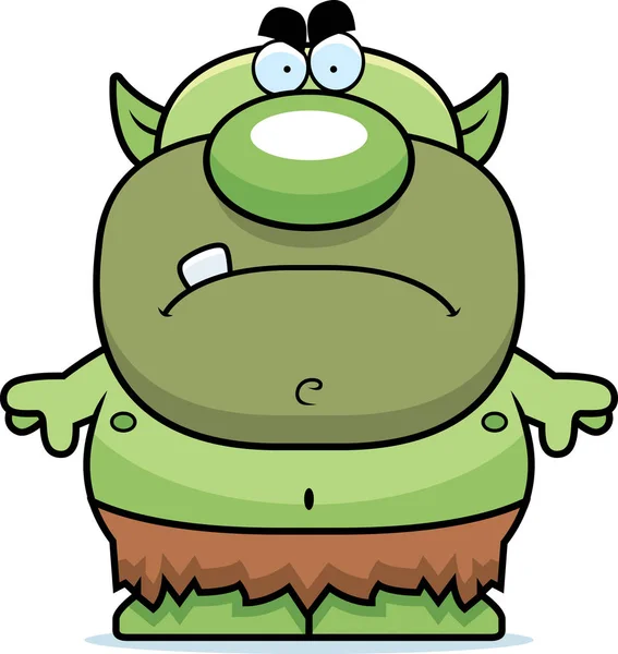 Cartoon Angry Goblin — Stock Vector