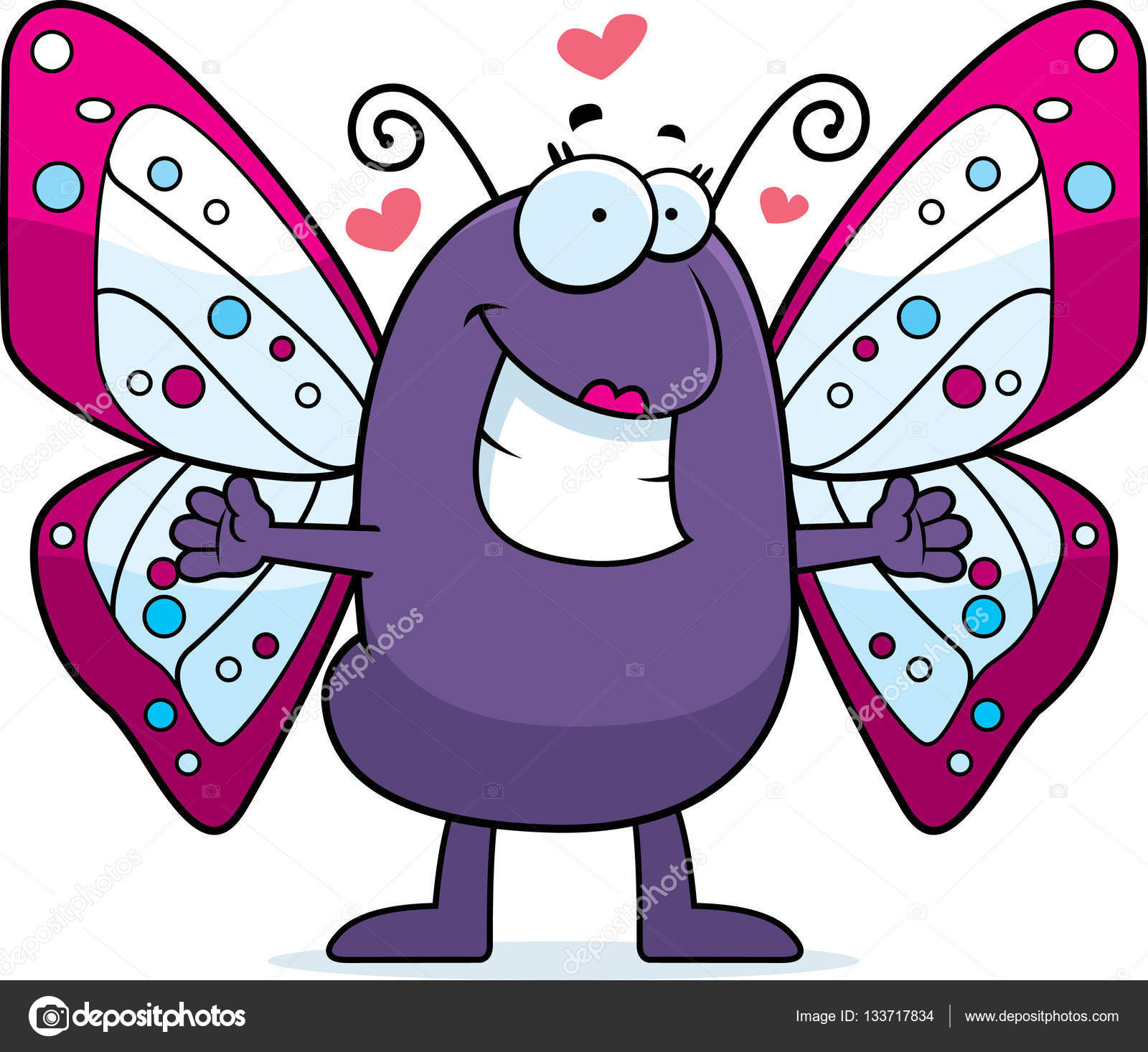 Cartoon Butterfly Hug Stock Vector Image by ©cthoman 133717834