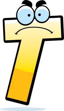 Kızgın çizgi film harf T