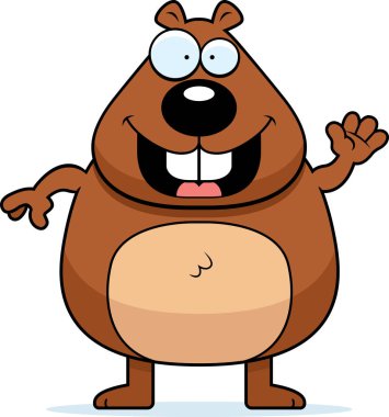 Çizgi film Beaver sallayarak