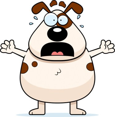 Panik karikatür köpek