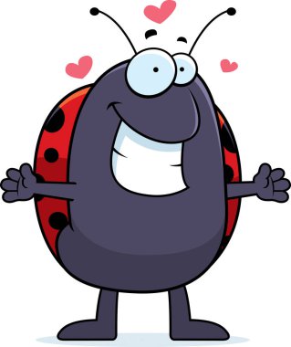 Çizgi film uğur böceği kucaklama