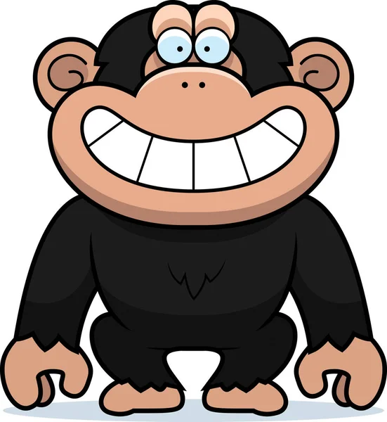 Dessin animé Chimp Grin — Image vectorielle