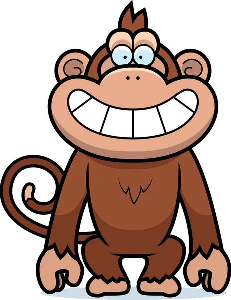 Cartoon Monkey grijns — Stockvector