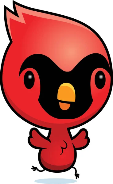 Cartoon Cardinal Running — Stock Vector