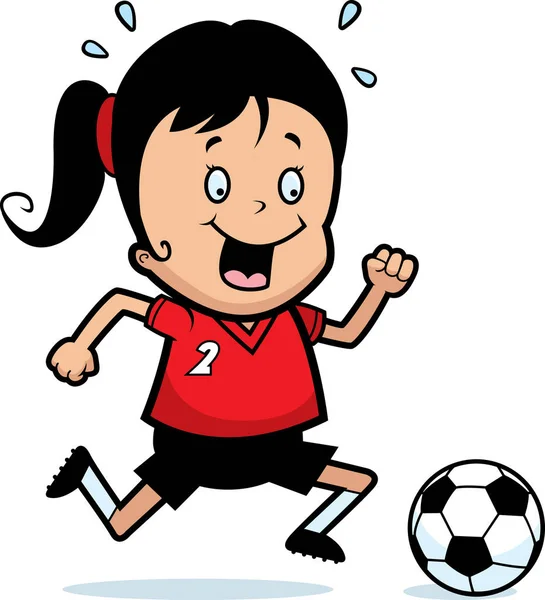 Bambino che gioca a calcio — Vettoriale Stock