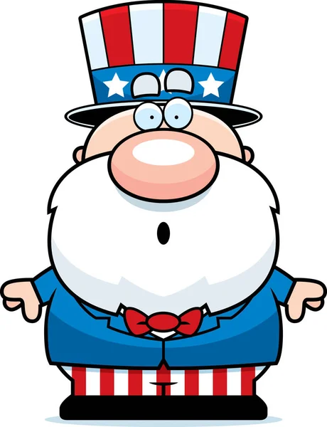 Surprised Cartoon Patriot — Stock Vector