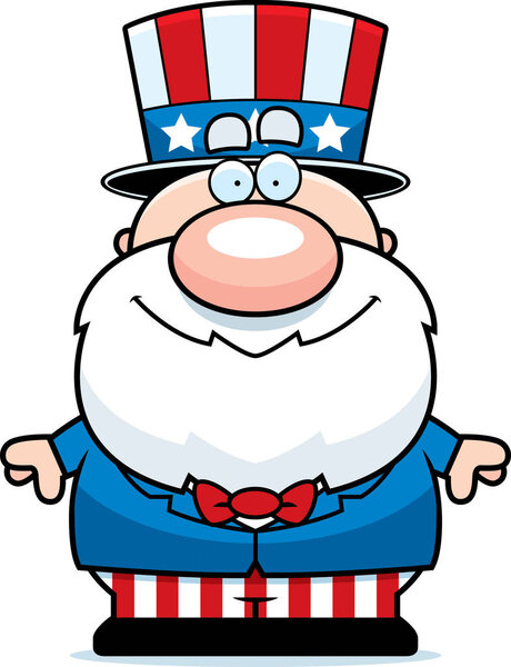 Cartoon Patriot Smiling