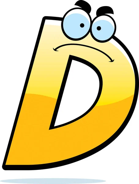 Гневная буква D — стоковый вектор
