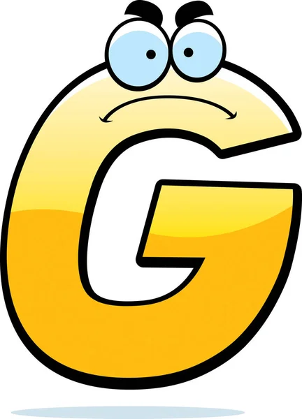 Caricatura enojada letra G — Vector de stock