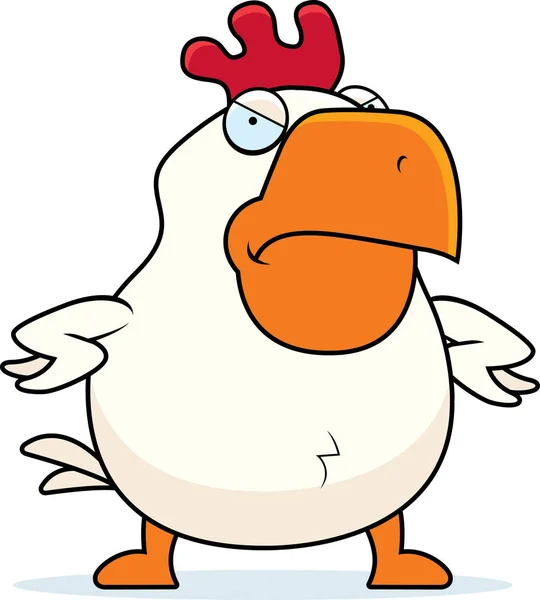 Angry Cartoon Rooster — Stock Vector