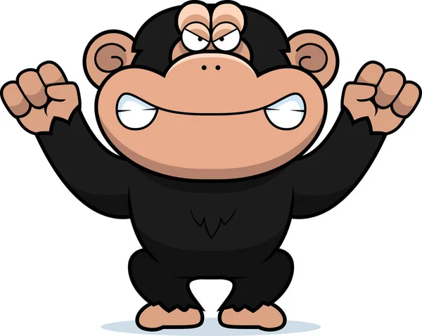 Kızgın çizgi film şempanze — Stok Vektör