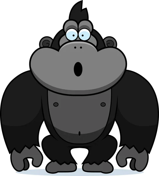Cartoon Gorilla verrast — Stockvector
