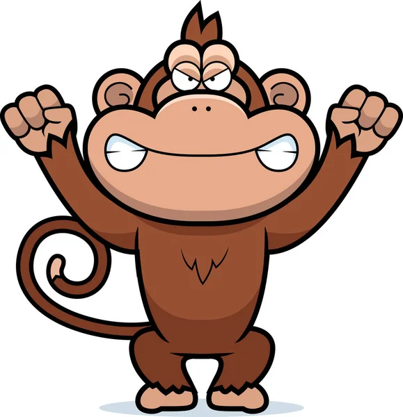 Angry Cartoon Monkey — Stock Vector