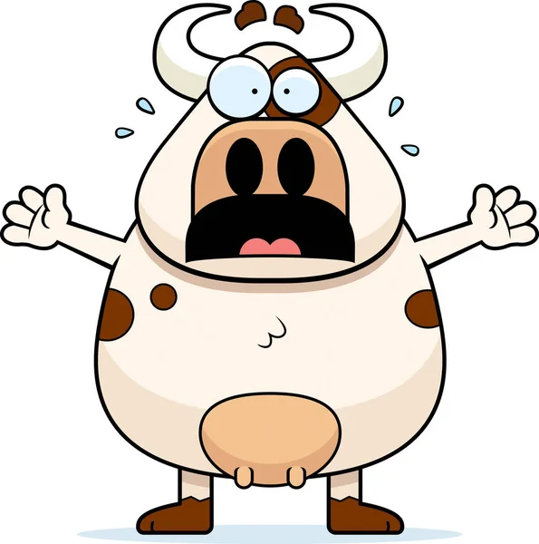 Cartoon-Kuh in Panik — Stockvektor