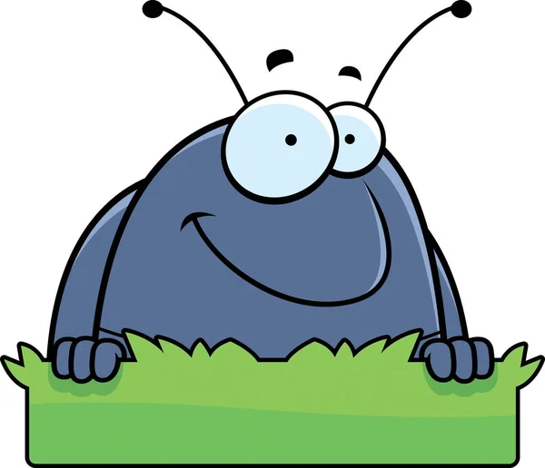 Pílula dos desenhos animados Bug Grama sinal —  Vetores de Stock