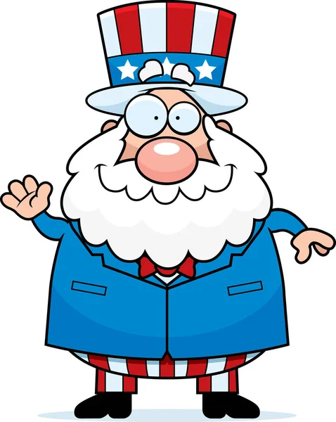 Kreskówka macha patriotyczne człowieka — Wektor stockowy