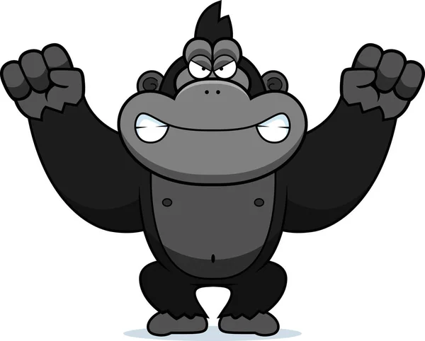 Angry Cartoon Gorilla — Stock Vector