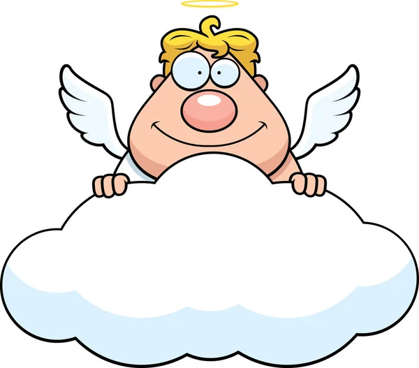 Cartoon Angel Cloud — Stock Vector