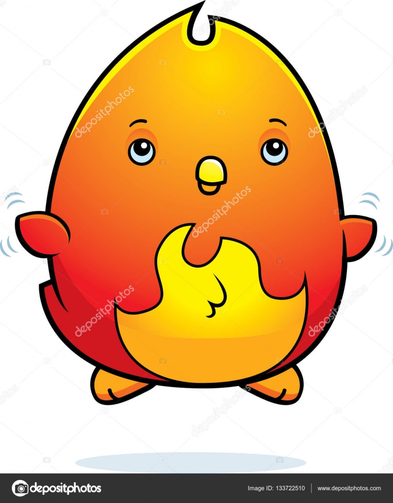 Cartoon Baby Phoenix Fly Stock Vector Image by ©cthoman #133722510