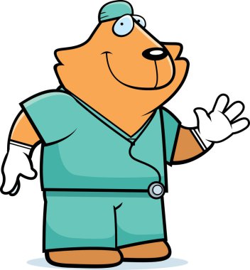 Karikatür kedi doktor