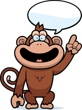 Konuşuyor karikatür maymun