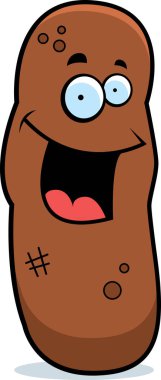 Çizgi film bok gülümseyen