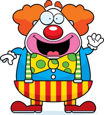 Çizgi film palyaço sallayarak