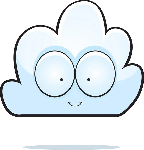 Nuvem dos desenhos animados Sorrindo —  Vetores de Stock