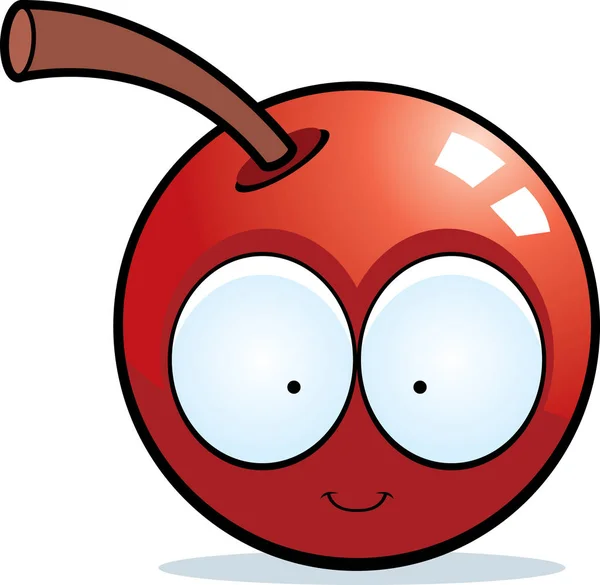 Cartoon Cherry leende — Stock vektor