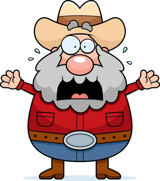 Prospector de dibujos animados pánico — Vector de stock