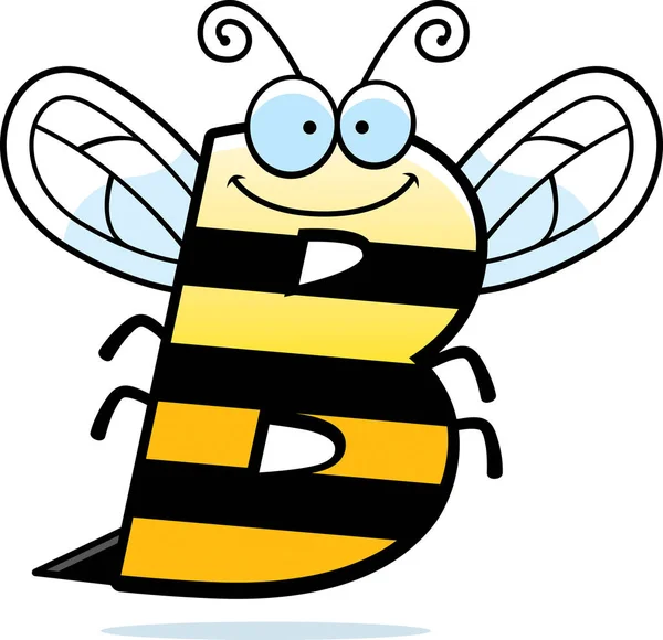 Cartoon B Bee — Stock Vector