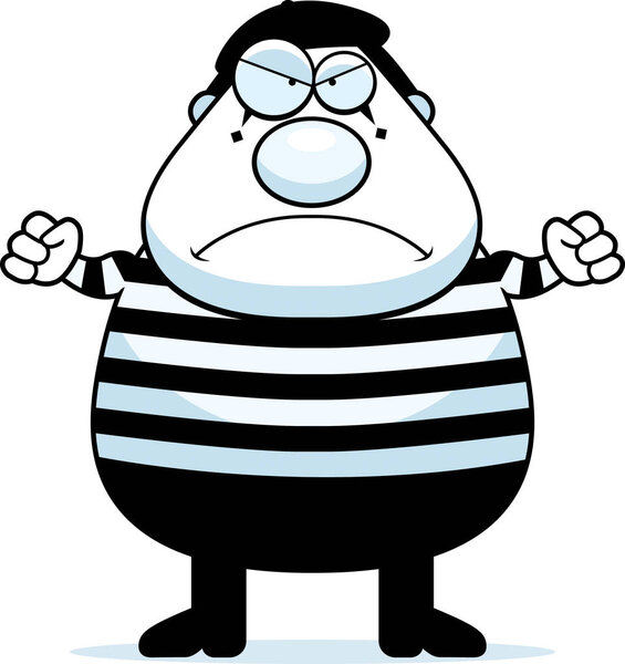 Cartoon Mime Angry