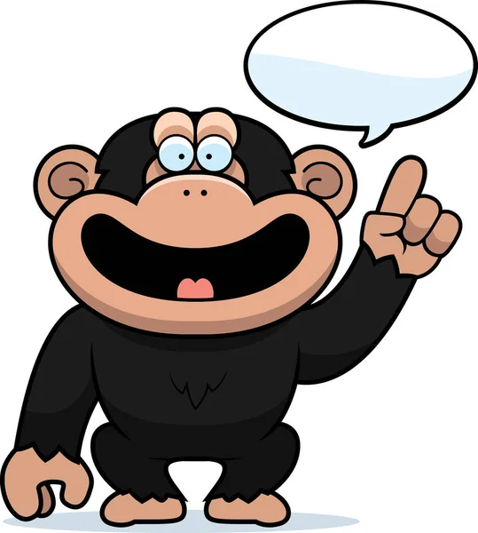 Cartoon chimpansee praten — Stockvector