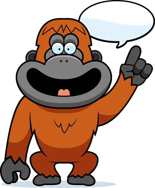 Cartoon orang-oetan praten — Stockvector