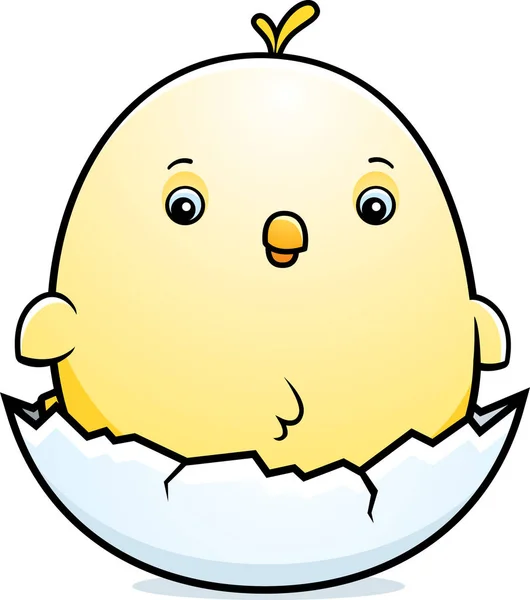 Cartoon Baby Chicken Egg — Stock Vector