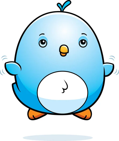 Karikatur Baby Bluebird Fliege — Stockvektor