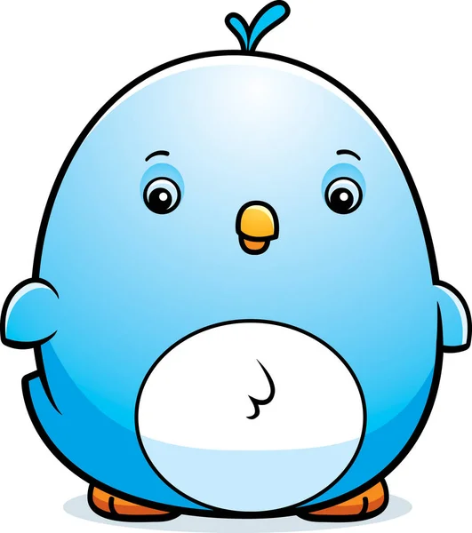 Cartoon Baby Bluebird — Stockvector