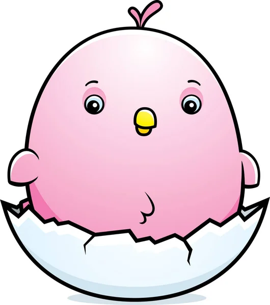 Cartoon Baby Pink Parakeet Egg — Stock Vector