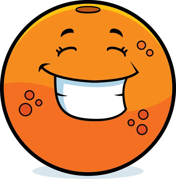 Dibujos animados naranja sonriendo — Vector de stock
