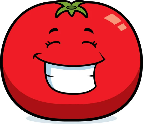 Desenhos animados Tomate Grinning — Vetor de Stock