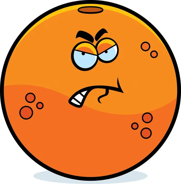 Desenhos animados com raiva laranja — Vetor de Stock