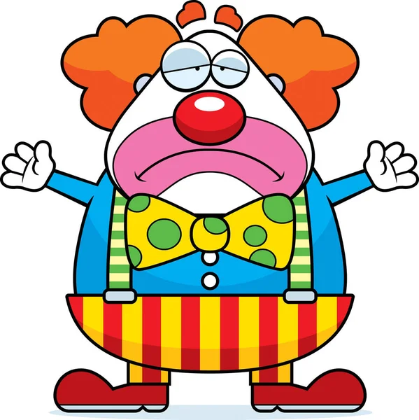 Cartoon Clown ledsen — Stock vektor