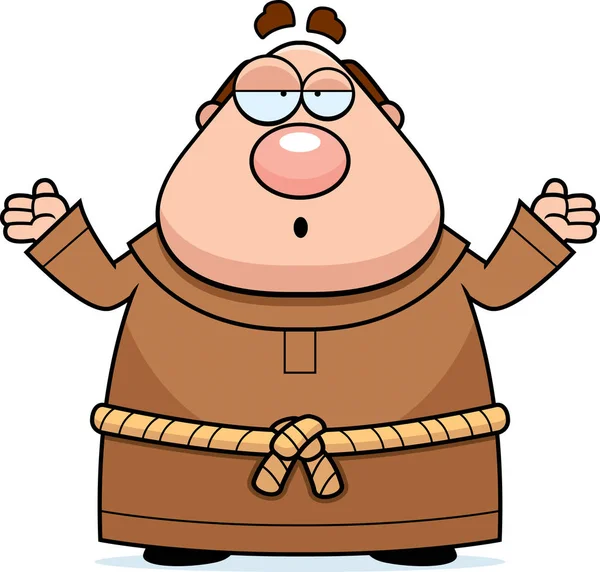 漫画の修道士の混乱 — ストックベクタ