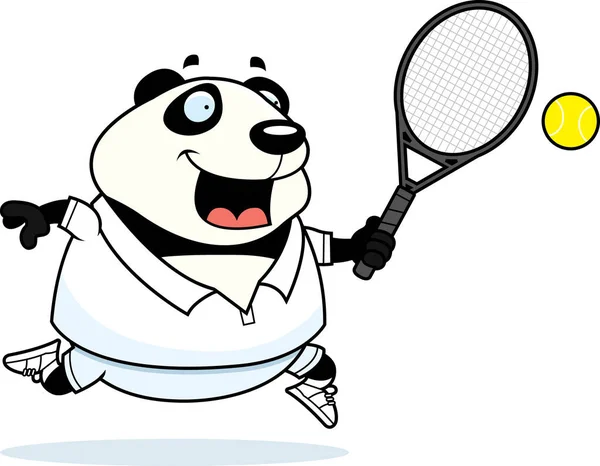 Rajzfilm Panda tenisz — Stock Vector