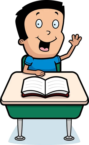 Γελοιογραφία αγόρι σχολείο — Διανυσματικό Αρχείο