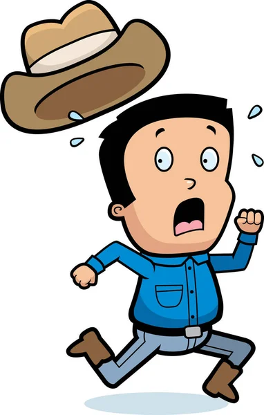 Cartoon Scared Cowboy Royalty Free Stock Vectors