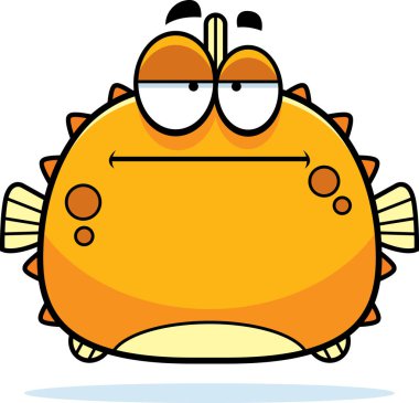 Küçük balon balığı sıkılmış